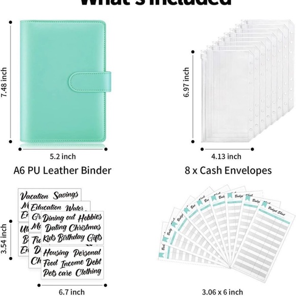 Budget Binder with Cash Envelopes,Cash Wallet Envelope System - Picture 2 of 6